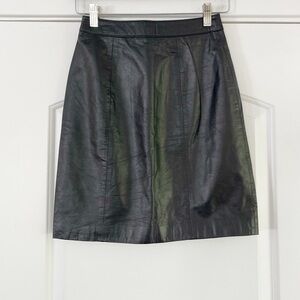 Vintage Byrnes & Baker Genuine Leather Skirt - 4